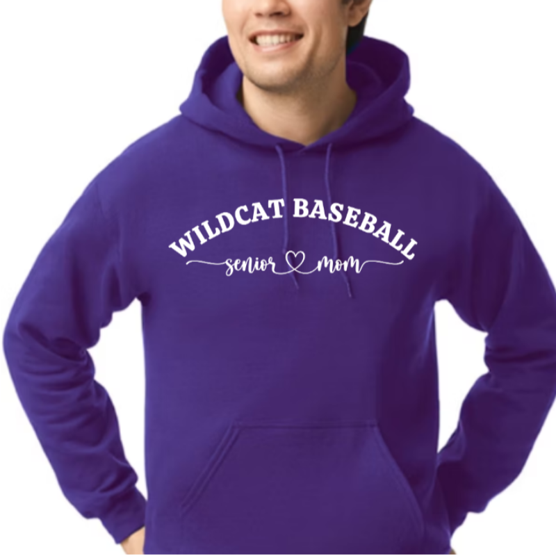 Wildcat Baseball Senior Mom *Purple Hoodie*  Main Image